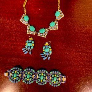 Stella & Dot bracelet, earrings and necklace